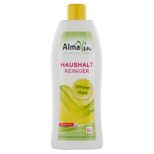 AlmaWin Öko Haushalt Reiniger 500ml, Allzweckreiniger mit Zitronen-Duft, vegan, Konzentrat