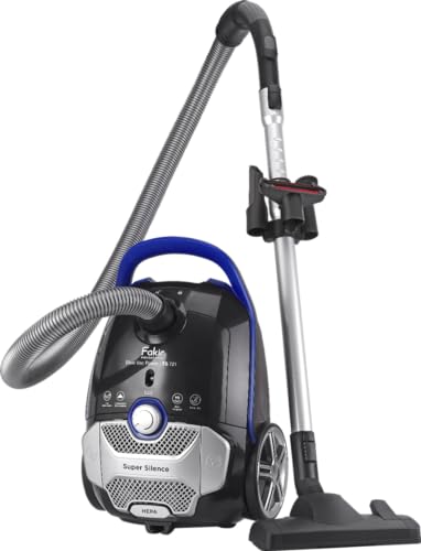 Fakir Blue Vac Power TS 721 – Staubsauger mit Beutel, Leistungsstark und Kompakt,Allergiker freundlicher HEPA 14 Filter, 12 m Aktionsradius, Blau, 800 Watt, 69dB(A) extra leise, Zubehörfach