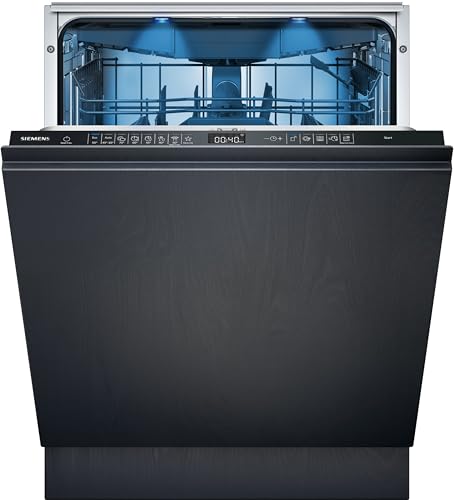 Siemens SN65ZX07CE, iQ500 Smarter Geschirrspüler Vollintegriert, 60 cm breit, Besteckschublade, Made in Germany, Zeolith Trocknung, extra leise, aquaStop, varioSpeed Kurzprogramm, Innenbeleuchtung