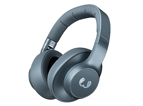 Fresh 'n Rebel Clam 2, Kabelloser Bluetooth-Kopfhörer Over-Ear, 80 Stunden Wiedergabezeit, mit Mikrofon, faltbar, Ambient-Sound-Modus, Schnellladefunktion, Audioeingang, Veganes Leder (Dive Blue)