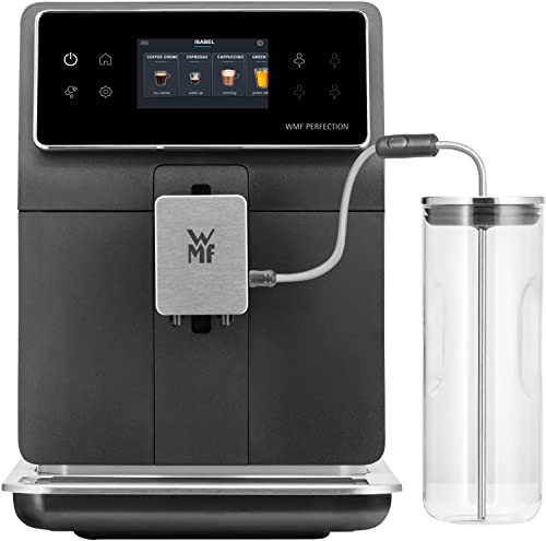 WMF Perfection 860L Kaffeevollautomat mit Milchsystem,17 Getränkespezialitäten, Double Thermoblock, Edelstahl-Mahlwerk, Nutzerprofil, 1l Milchbehälter