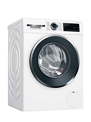 Bosch WNG24440 Serie 6 Waschtrockner, 9 kg Waschen und 6 kg Trocknen, 1400 UpM,AutoDry optimale, Fleckenautomatik entfernt 4 Fleckenarten, EcoSilence Drive leiser und effizienter Motor, Weiß