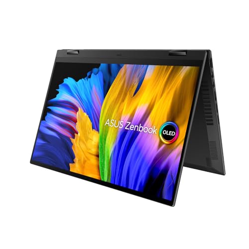 ASUS Zenbook 14 Flip OLED Convertible Laptop | 14" WQXGA+ 16:10 OLED Display | AMD Ryzen 9 5900HX | 16 GB RAM | 512 GB SSD | AMD Radeon | Windows 11 | QWERTZ Tastatur | Jade Black | Touchscreen