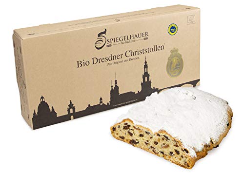 Bio Dresdner Christstollen 2 kg im Präsentkarton ohne Palmfett/-öl direkt vom Handwerksbäcker aus Sachsen